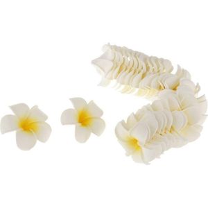 100Pcs Frangipani Hawaii Bloem Hoofd Schuim Decor Voor Wedding Craft Stijl Bloemen Hawaii Ennes (5Cm)