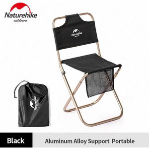 Naturehike Opvouwbare Camping Stoel Outdoor Draagbare Vissen Stoel Aluminiumlegering Rugleuning Leisure Seat Camping Picknick Reizen