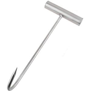 28Cm Rvs Vlees Haak Duurzaam Varkensvlees Haak Rundvlees Kip Gebraden Vlees T-Haak Keuken Tool Voor Winkel restaurant Bbq Bacon Tool