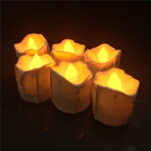 (12 stuks) RODE LED Theelichtjes Householed velas led Batterij-Aangedreven Vlamloze Kaarsen Kerk en Decoartion en Verlichting