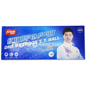 Dhs Outdoor Tafeltennis Bal (All Weather Abs Bal) Plastic Originele Dhs Ping Pong Ballen