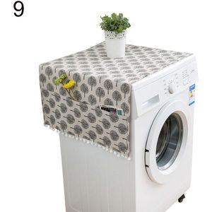 Geometrische Ruit Dust Covers Wasmachine Covers Koelkast Dust Met Pocket Katoen Dust Covers Home Cleaning