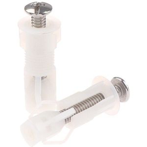 2 Pcs Diy Plastic Toiletbril Schroeven Bevestigingen Fit Toiletbrillen Scharnieren Reparatie Tools