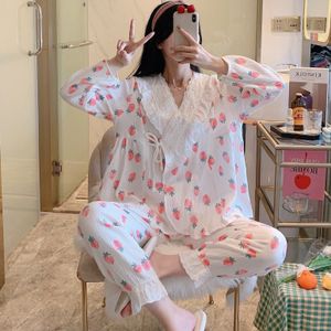 100% Katoen V Kraag Moederschap Nachtkleding Zwanger Pyjama Borstvoeding Kleding Verpleging Nachtjapon Zwangerschap Nachtkleding Homewear