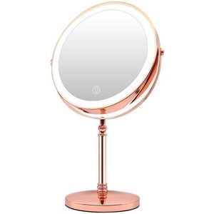 Oplaadbare 8 &#39;&#39;Verlichte Make-upspiegel 10X Vergrootglas Vanity Spiegels Met Led-verlichting Dubbelzijdige Cosmetische Spiegel Touch Control