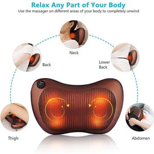Auto Thuis Hoofd Hals Cervicale Stimulator Nek Taille Body Multifunctionele Laagspanning Verwarming Massage Kussen Kussen Vibrator