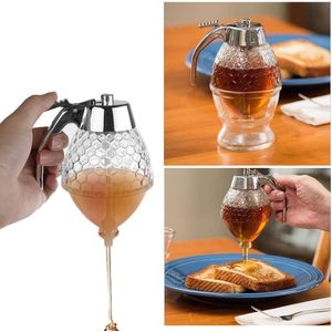 Sap Siroop Cup Bee Honing Druppelen Dispenser Honing Pot Knijpfles Met Stand Houder Squeeze Fles Ketel Keuken Accessoires