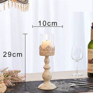 Moderne zwarte kandelaar metalen glas Nordic grote Kroonluchter licht marokkaanse kandelaar bruiloft centerpieces voor tafels 50ZT0008