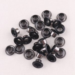 100 sets Metalen Oogjes zwart 5*10mm Met Grommets voor Leathercraft Riem Cap Tags ClothesDIY Scrapbooking Schoenen accessoires