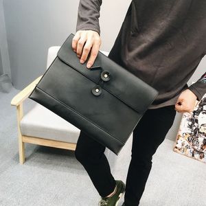 Werk Tas Envelop Boek Clutch Bag A4 Data Bestand Office Tassen Voor Mannen Mannen Werktas Portafolio Aktetas Pu Leer Dunne pakket