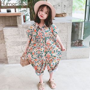 Humor Beer Meisjes Jumpsuit Zomer Mouwloze Bloemen Meisjes Overalls Jumpsuit Voor Meisje Harembroek Koreaanse Meisjes Palysuit