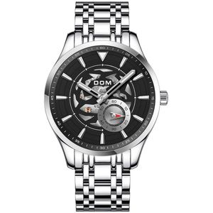 DOM Luxury Mechanical Wristwatch Men Sport Watches Relogio Masculino Stainless Steel Band Blue Clock Male Waterproof M-1308
