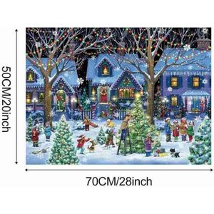 1000 Stuk Puzzel Kerstboom Grote Puzzel Kerst Leren Speelgoed Decoratie Vroege Home Educatief B4W8