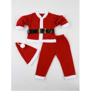 Jongens Kinderen Kerst Baby Kerstman Zachte Fleece 4 Stuk Kostuum Kids Babies Stijl Speciale Dag Outfit Kerst Vader Model