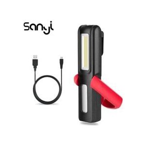 Sani Magnetische Cob Led Zaklamp Werk Inspectie Light Usb Oplaadbare Opknoping Torch Lamp Ingebouwde 1200 Mah Batterij