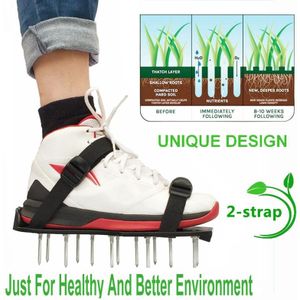 1 Paar Gras Spiked Tuinieren Wandelen Revitaliserende Gazon Beluchter Sandalen Schoenen Nail Schoenen Tool Nail Cultivator Yard Garden Tool