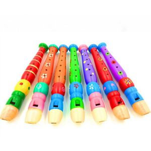 Kleurrijke Kinderen Leren Goed Ontworpen Houten Plastic Kids Piccolo Muziekinstrument Onderwijs Speelgoed Willekeurige