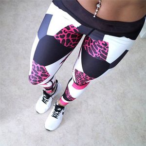 SALSPOR Vrouwen Leopard Printing Yoga Broek Gym Sport Slim Fit Hoge Taille Push Up Leggings Sport Running Werken Yoga leggings