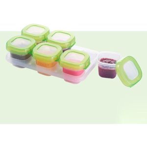 6 Stuks Set Draagbare Babyvoeding Opslag Container Peuter Kids Formule Melk Container Voedingssupplement Scherper Lunch Snack Servies