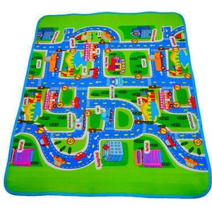 4 Maten Dikke Town Deken Verkeer Baby Kruipen Mat Eva Foam Klimmen Pad Green Road Kind Speelkleed Tapijt voor Baby