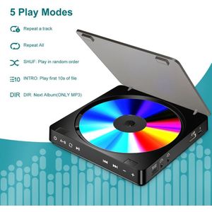 Draagbare Cd Speler Dubbele Hoofdtelefoon Versie Contact Knop Reproductor Cd Walkman Oplaadbare Lcd Display Ondersteuning U Schijf Palyer