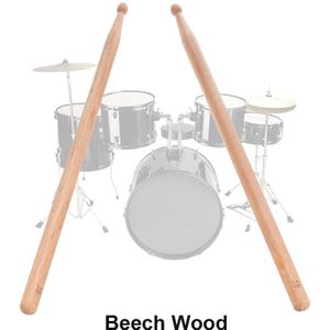 paar 5B Drumsticks Sticks Wave-vorm Hout Tip Percussie Accessoires voor Drum Set Aannemen voor 3 types Hout