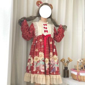 Lolita Stijl Lange Mouw Jurk Vrouwen Maid Kostuum Kawaii Losse Zoete Jurk Kawaii Kleding Lolita Renaissance