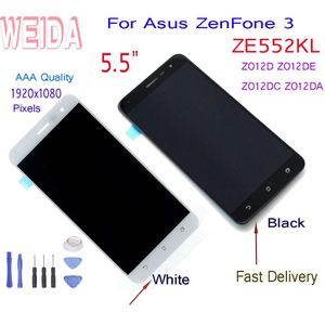 5.5 "Voor Asus ZenFone 3 ZE552KL Z012D Z012DE Lcd Touch Screen Digitizer Vergadering + Frame + Gereedschap Z012DC z012DA LCD