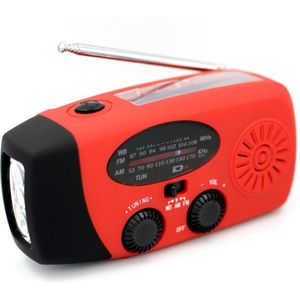 Solar Hand Crank Radio Ontvanger Mini Draagbare Am/Fm Weer Radio Met Multifunctionele Zaklamp Noodstroomvoorziening/Bank