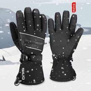 Giyo-40 ℃ Ski Handschoenen Fiets Voor Mannen Winter Skiën Fleece Thermische Handschoenen Waterdichte Snowboard Handschoenen Touch Screen Warm sneeuw Wanten