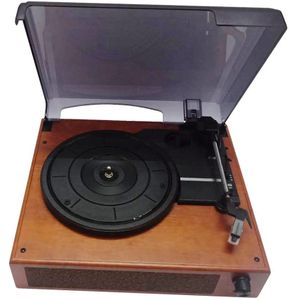 Draagbare Grammofoon Vinyl Platenspeler Vintage Klassieke Draaitafel Fonograaf Met Ingebouwde Stereo Speakers