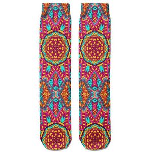 Creatieve Abstracte 3D Mandala Sokken Grappige Kawaii Vrouw Katoenen Sokken Unisex Cartoon Compressie Sokken Voor Socke