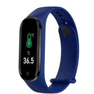 Verbeterde Lichaamstemperatuur Smart Armband Polsband Met Hartslagmeter Ultralight Stappenteller Alarm Fitness Smart Band