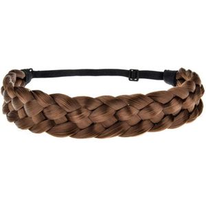 Winter Warmer Oor Synthetische Pruik Gevlochten Haarband Elastische Hoofdband Vrouwen Wide Stretch Effen Haaraccessoires Sport