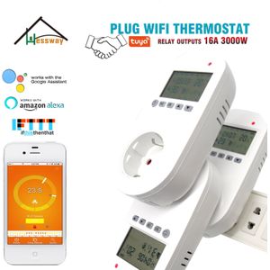 HESSWAY TUYA 16A smart plug EU thermostaat wifi voor elektrische vloerverwarming
