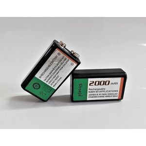 2pcs 9V2000mah NI-MH Batterij + 9V 6F22 Batterij AA AAA Oplaadbare Batterijen Smart Charger