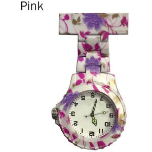 Kleurrijke Silicone Ronde Wijzerplaat Quartz Pocket Verpleegster Horloge Quartz Broche Arts Verpleegkundige Opknoping Horloges FS99