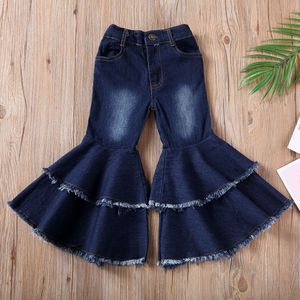 Peuter Denim Broek Kids Flare Broek Baby Meisjes Jeans Bell-Bottom Broek Wijde Pijpen Denim Broek