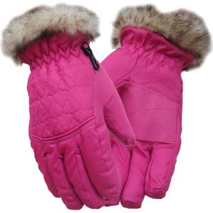 Winter Kinderen \'s Handschoenen Outdoor Winddicht Anti-slip Lnner Waterdichte Tas Bont Warme Sneeuw Sport Klimmen Volledige Vinger handschoenen