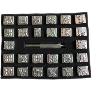 Carving Lederen Art Alfabet Set Letters Stempel Handgemaakte Duurzame Metalen Diy Tool TI99