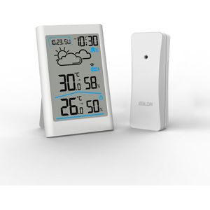 Baldr Weerstation Lcd Thermometer Hygrometer Meter Weerbericht Sensor Indoor Outdoor Sensor