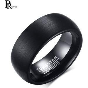 Top Zwart 100% Tungsten Carbide Wedding Ring Voor Mannen Matte Comfort Fit Amerikaanse Maat 7 8 9 10 11 12