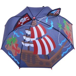Multicolor Unisex Nylon Baby Cover Parasol Voor Zon Regen Bescherming Uv-stralen 3D Cartoon Outdoor Paraplu kid paraplu ca. # U