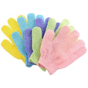 Bad Voor Peeling Exfoliërende Mitt Handschoenen Douche Body Borstel Vingers Handdoek Body Massage Spons Wassen Huid Hydraterende Spa Schuim