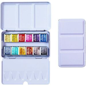 Professionele 12/24/36/48 Kleuren Solid Aquarel Verf Set Blikken doos Water kleur Pigment voor Art levert
