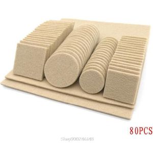 80/130Pcs Meubels Stoel Tafel Been Zelfklevende Vilt Houten Vloer Protectors Anti Scratch Bescherm Pads S17 20