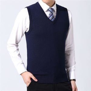 Zogaa Trui Mannen Kleding Herfst Winter Warm Kasjmier Wol Trui Homme Klassieke Toevallige V-hals Mouwloos Vest Truien