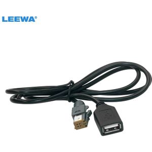 LEEWA Auto Audio Vrouwelijke USB AUX-In Kabel Adapter 4Pin Connector Voor Subaru Forester XV/Outback/Legacy #5662