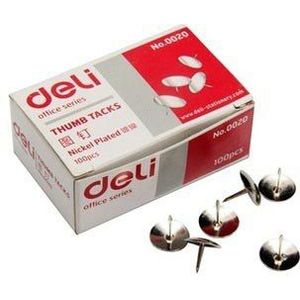 Deli 0042 Gekleurde Push Pins Levert 0020 Metal thumb tack punaise