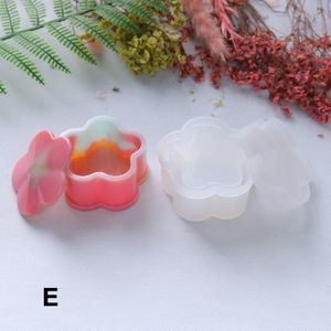 Siliconen Mal Voor Sieraden Doos Diy Mini Opbergdoos Mallen In Ronde Hart Pruimenbloesem Vorm Siliconen Mal UD88